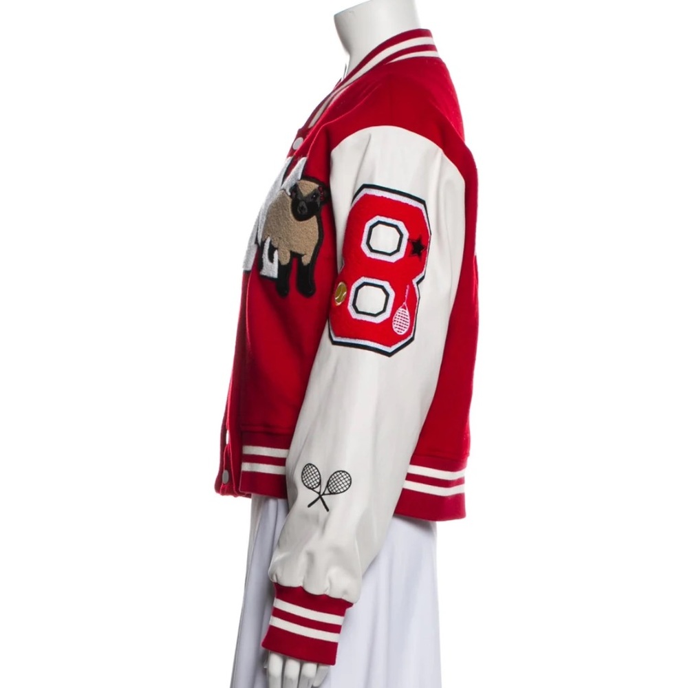 Monse Wool Colorblock Pattern Bomber Varsity Jack… - image 5